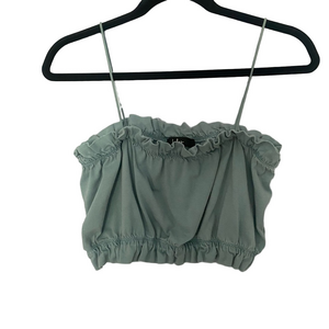 Lulu’s Sage Green Ruffled Crop Camisole Women’s Large